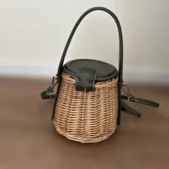 ZARA 円筒形バスケットバッグ