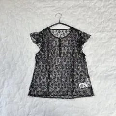 ［Lily brown］花柄レーストップス(F)/刺繍 シースルーのサムネイル