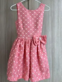 子供服　ワンピース　リボンドレス　ピンク　104cm