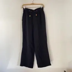 VERSACE 黒 パンツ　レーヨンのサムネイル