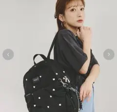 辻希美　アンジュシャルム　しまむら　リュック　ハート　ブラック　黒のサムネイル