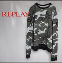 REPLAY リプレイ メンズ トレーナー スウェット トップス 迷彩