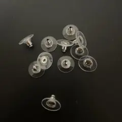 下向き 防止 キャッチのみ シルバー ピアス バッグ ピン ディスク 銀 レディ