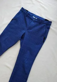 メンズL　クランクゴルフパンツ　裏起毛　ウエストゴム　ストレッチ　スリムフィット