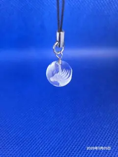 馬　水晶　ストラップ　干支