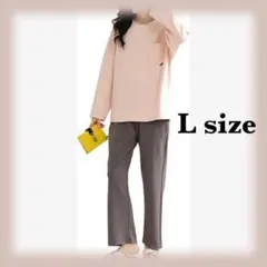 パジャマレディース長袖ルームウェア 丸首 部屋着上下セット 柔らかく快適