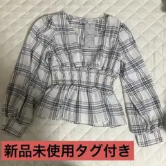 aquaist Mサイズ チェック柄ブラウス