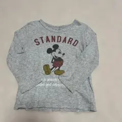 グローバルワーク　ミッキーマウス 長袖カットソー グレー　Mサイズ