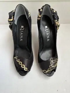 sj 522603 様専用ですDIANA オープントゥ ピンヒールベルベット調