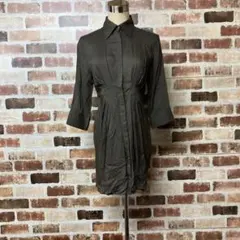 【COUP DE CHANCE】日本製レーヨン100%タック薄手シャツワンピース