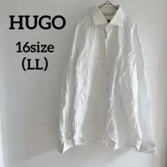 ラスト❣️HUGO 【16サイズ】イージーアイロンシャツ シャツ　ブラウス　白