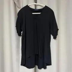 SHIPS シップス 半袖 ブラウス ブラック