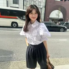 Bibiy CORA PUFF BLOUSE White - メルカリ