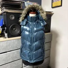 ダウンベスト フード付き