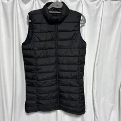 SALE 【新品】黒 長めのダウンベスト ノースリーブ キルティング L