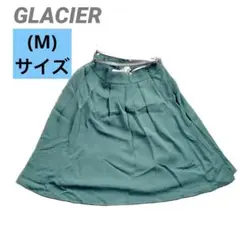 新品　レディース　GLACIER グラシア　グリーン プリーツスカート ベルト付