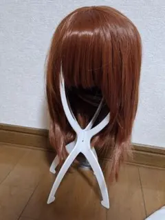 ショートボブ ウィッグ オレンジブラウン系