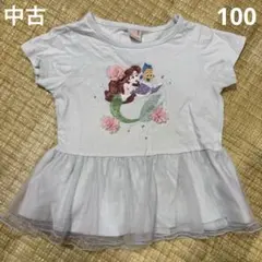 petit main アリエル フリルTシャツ【中古】100サイズ