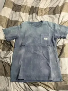 グラデーションブルー Tシャツ ポケット付き