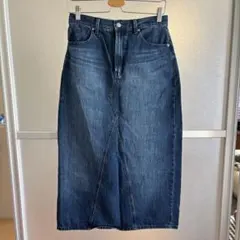 UNIQLO デニムロングスカート インディゴ 64cm