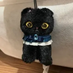mofusand モフサンド 黒仔猫にゃんマスコット　青 タイトー限定