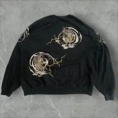 和神彩魎 スウェット トレーナー 刺繍 風神 雷神
