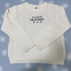 Pink Latte 薄手ケーブルニットセーター M ホワイト