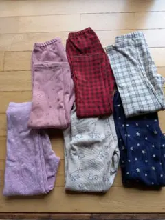 ユニクロ　キッズ　フリース　レギンス　６枚セット　１２０センチ