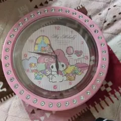 サンリオ マイメロ ピアノ 壁掛け時計 置き時計 ケーキ型 クロック