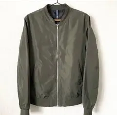 ZARA MANナイロンブルゾン ライトアウター ミリタリー カーキ M
