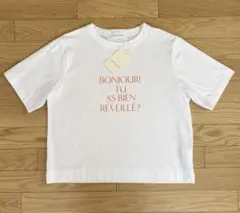 センソユニコ♡アン吉袖刺繍豪華なシャツです(⁠◍⁠•⁠ᴗ⁠•⁠◍⁠)⁠❤ センソユニコandhue ロゴ刺繍 半袖カットソー ホワイト - メルカリ