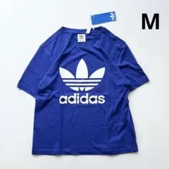 新品 adidas アディダス　アディカラー トレフォイル 半袖Tシャツ ブルー