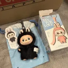 【L】LABUBU PIN FOR LOVE ミニラブブ イニシャル　茶