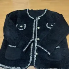ノーカラーブラックジャケット ワンサイズ