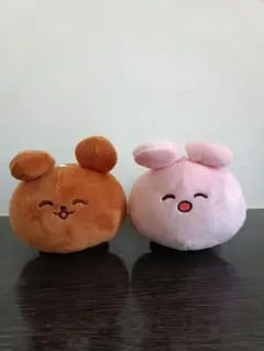 くまさん うさぎさん ぬいぐるみ マスコット 2種セット P丸様