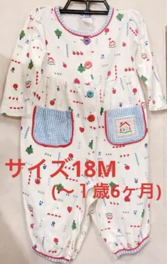 海外長袖ロンパース18Mセール！ポップ なプリント柄 赤 青 緑 かわいい♡