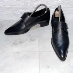 【ZARA】ザラウーマン ポインテッドトゥ ローファー ブラック 23.5cm