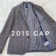 美品！　2015 GAP ツイードブレザー　テーラードジャケット グレー　M