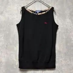 BURBERRY BLUE LABEL ニット ベストノバチェック 刺繍 M