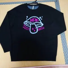 HUF 黒 ニットセーター M キノコデザインのサムネイル