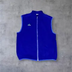 90s adidas スウェット地 ジップアップ ベスト M パフォーマンスロゴ 