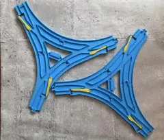 プラレール　三角ポイントレール　水色　2セット　レア　洗浄済み