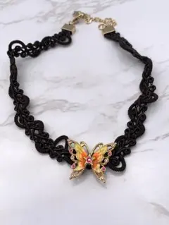 【美品】アナスイ 蝶モチーフ チョーカー