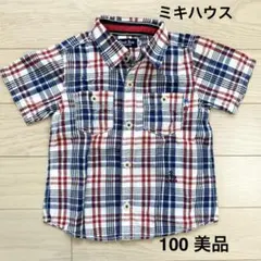 美品 100ミキハウス 半袖シャツ ブラックベアのサムネイル