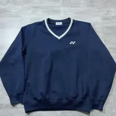 YONEX ヨネックス ネイビー Vネック トレーナー　ウォームアップウェア　M