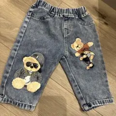 SHEIN クマ デニムパンツ ズボン ウエストゴム 2year