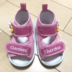 女の子 サンダル　ピンク 花 12.0 靴　シューズ　女児