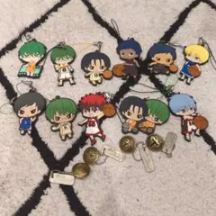 黒子のバスケ ラバーストラップ 校章ボタンスイング