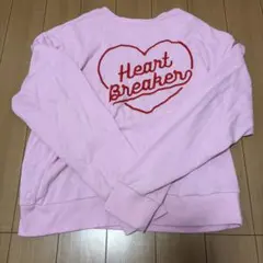【WC♡】ハート 刺繍 長袖 スウェット ピンク F♡