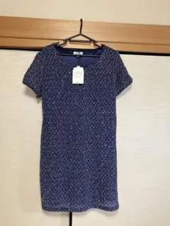 タグ付（株）ワールドレディース半袖ワンピース（L）新品 伸縮性有り 最終最終値のサムネイル